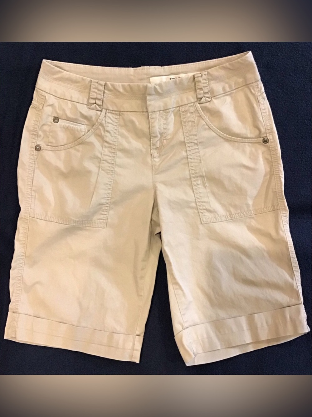 DKNY khaki shorts with cuff